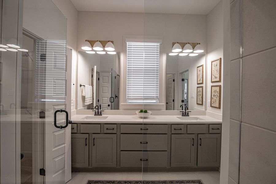 Furnished interior in a model home at Amherst in Cordova (Image 53).