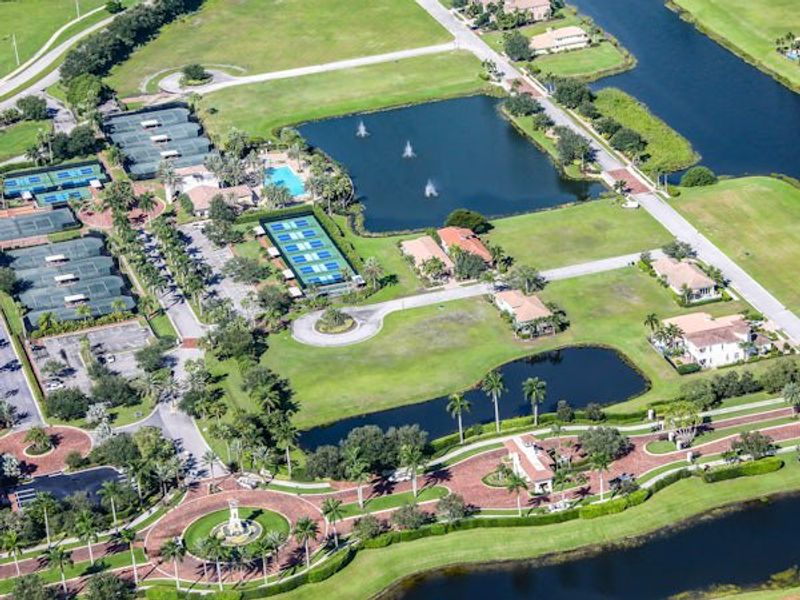 Aerial view of the Tesoro Club community in Port St. Lucie, FL, showing layout and nearby surroundings (Image 11).