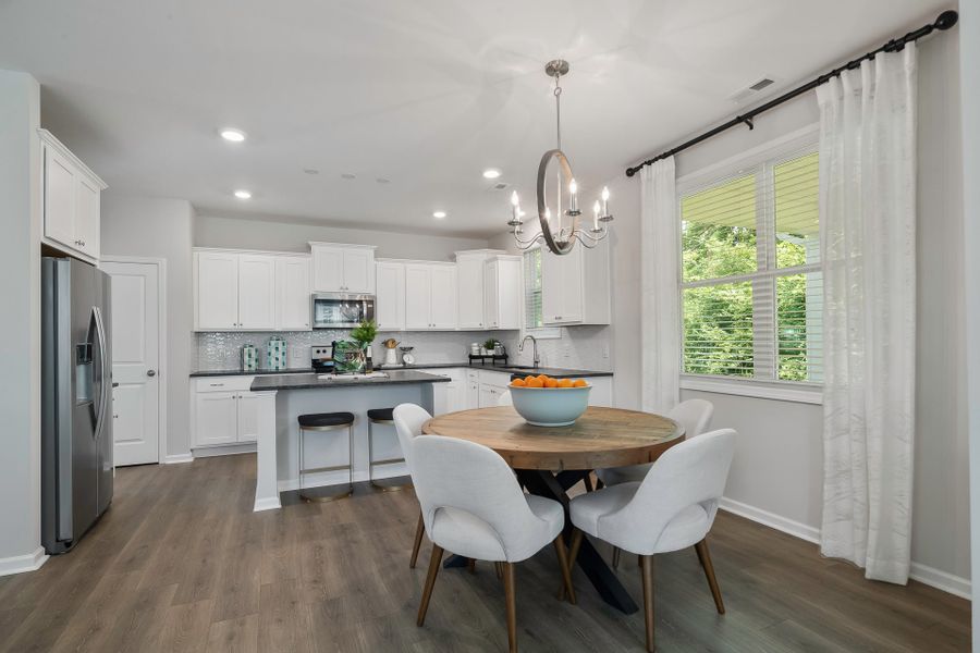 Furnished interior in a model home at Bedford in Raeford (Image 45).