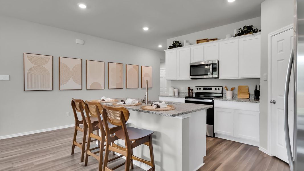 Furnished interior in a model home at Cedar Trails in Belton (Image 8).