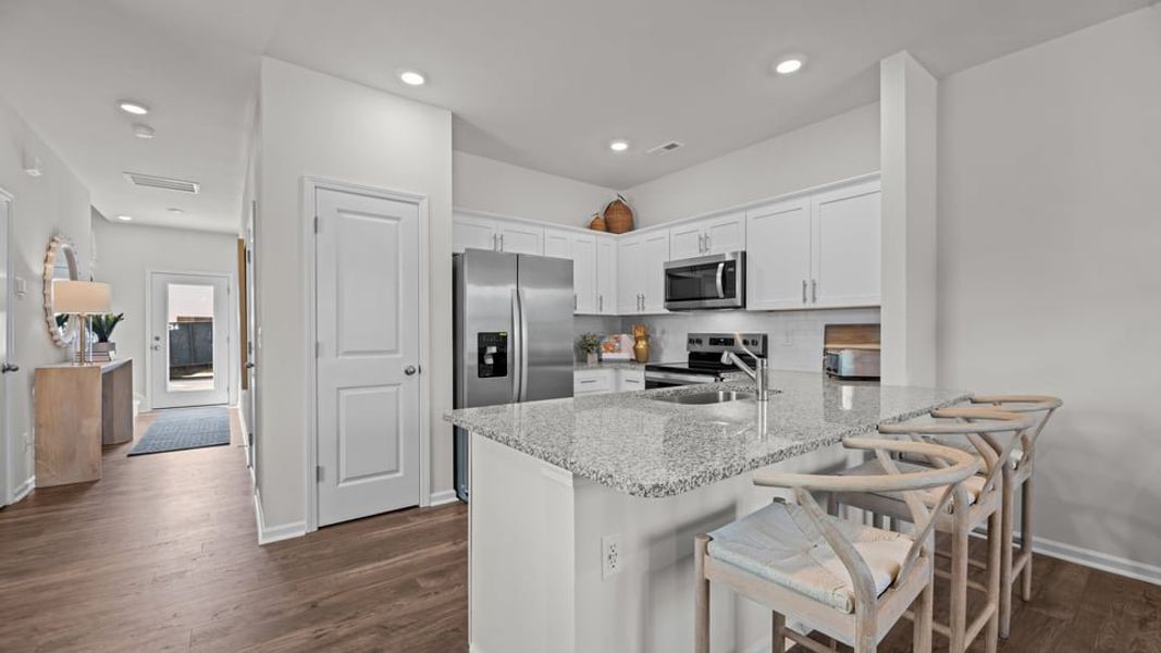 Furnished interior in a model home at Clock Road Townhomes in New Bern (Image 14).