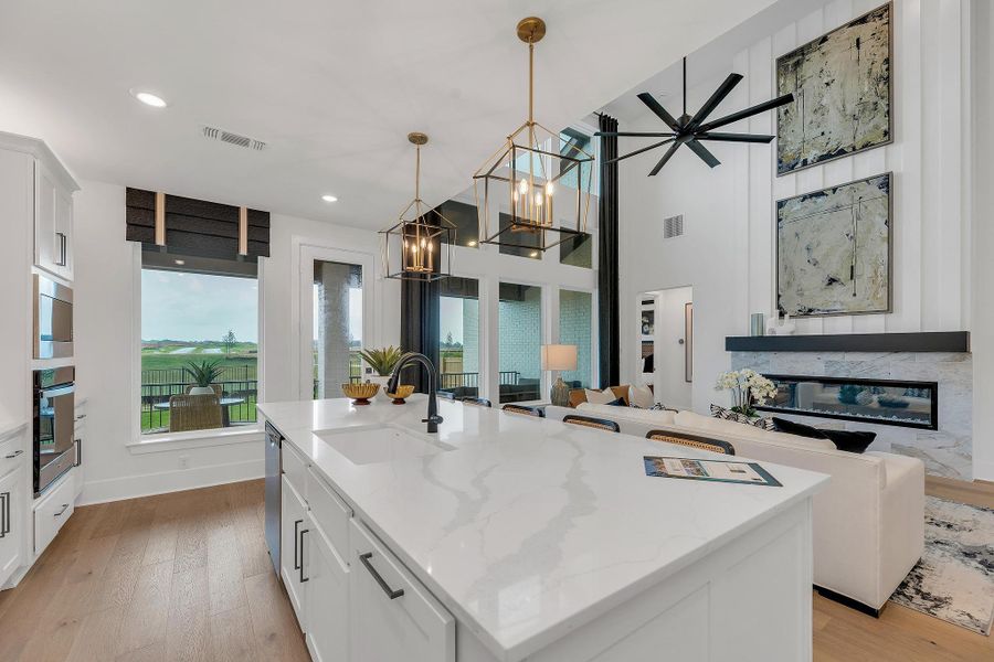 Furnished interior in a model home at The Colony - 50' in Bastrop (Image 19).