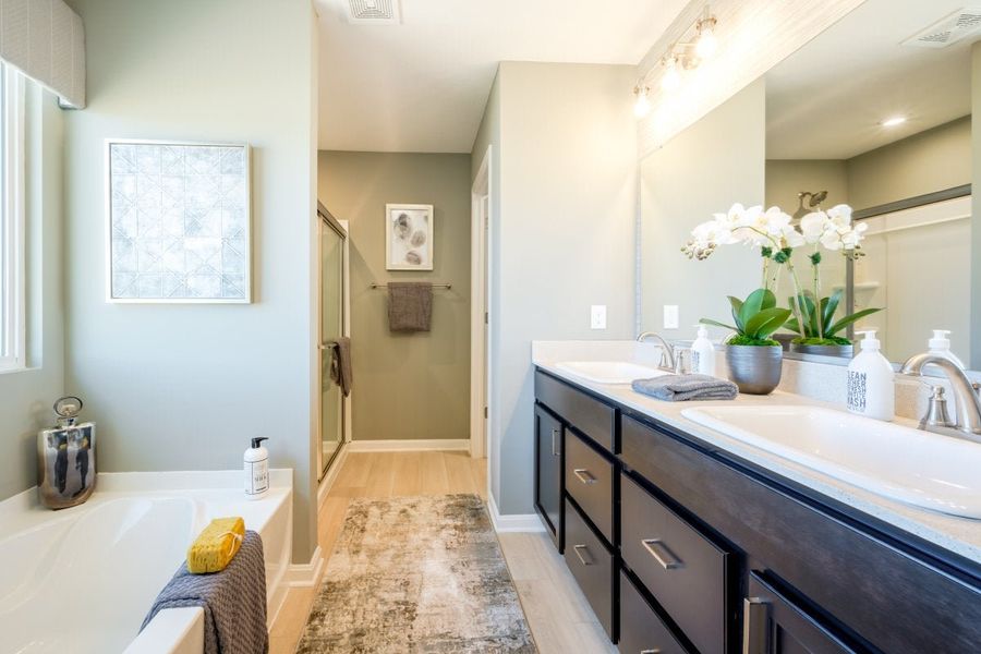 Furnished interior in a model home at Sage Woods in Dallas (Image 27).