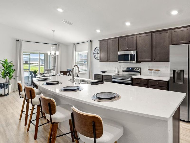 Or classic wood finishes - Parker home plan