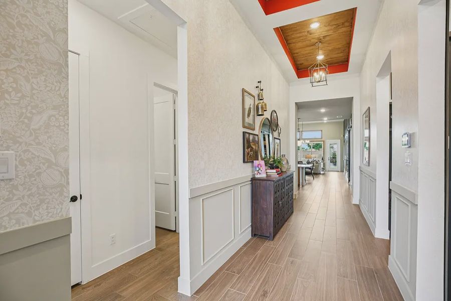 Furnished interior in a model home at Meridiana 50's in Manvel (Image 25).