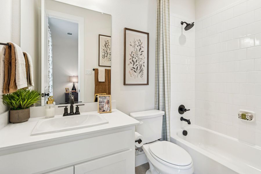 Meraki Model Secondary Bathroom | American Legend Homes – Forney, TX