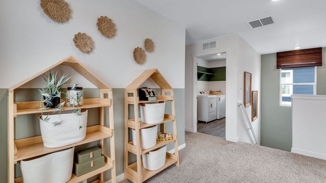 Furnished interior in a model home at The Ridge at Lorson Ranch in Colorado Springs (Image 23).