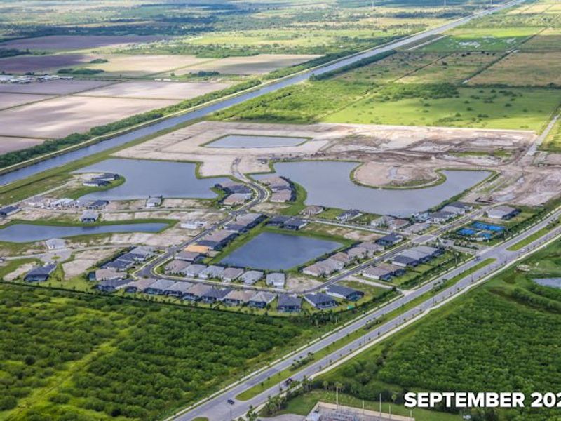 Aerial view of the BELTERRA community in Port St. Lucie, FL, showing layout and nearby surroundings (Image 15).