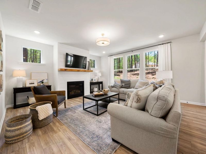 Furnished interior in a model home at Riverwood in Dallas (Image 10).