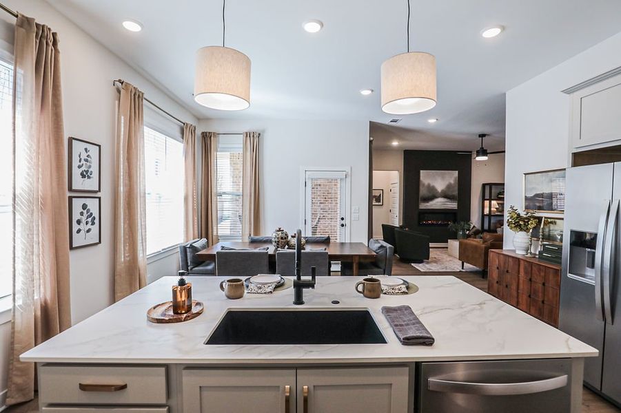 Furnished interior in a model home at Villages of Green Meadows in Munford (Image 63).