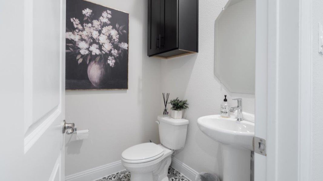 Furnished interior in a model home at Waterbend in Euless (Image 9).