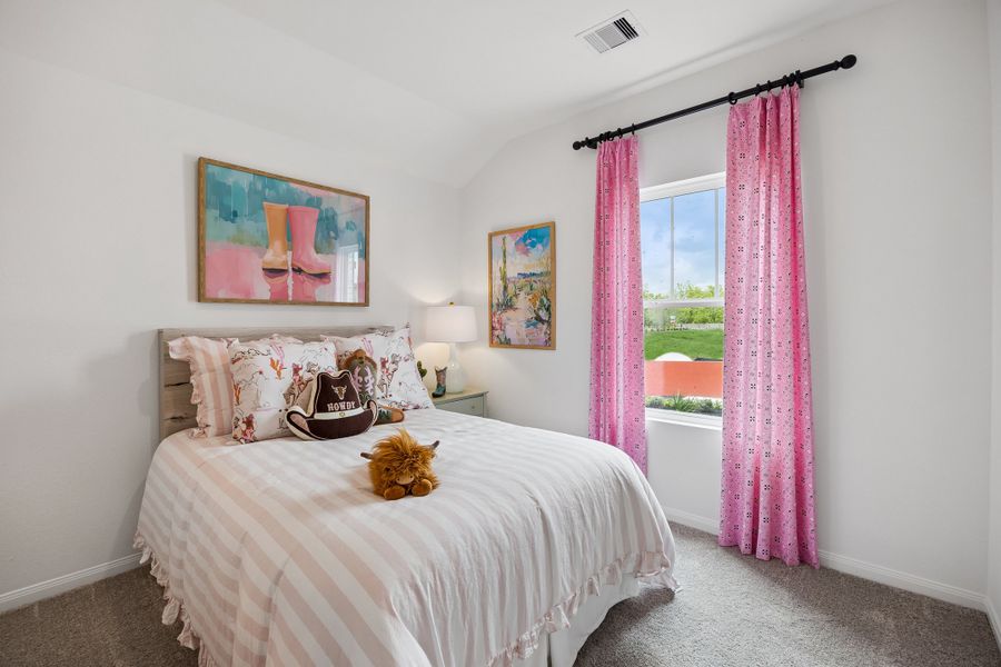 Furnished interior in a model home at Meridiana in Manvel (Image 38).