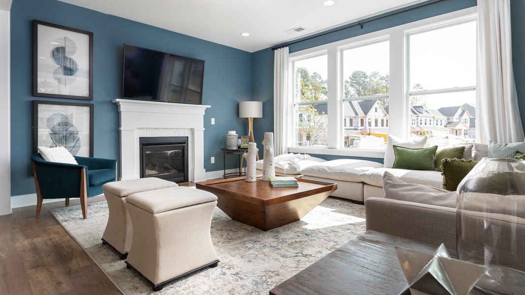 Furnished interior in a model home at Michaux Gardens in Belmont (Image 4).