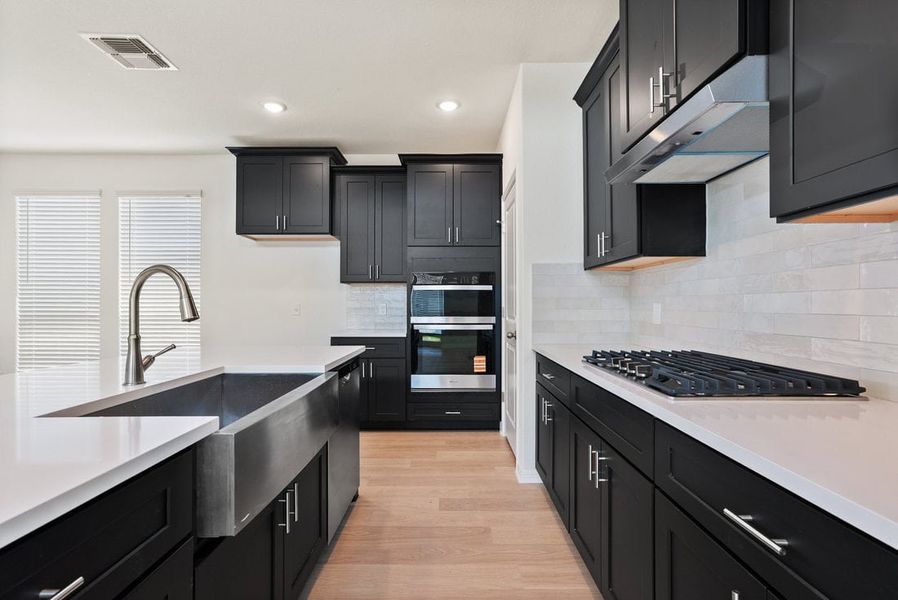 Furnished interior in a model home at Saddle Ridge at Wildhorse Ranch in Austin (Image 8).