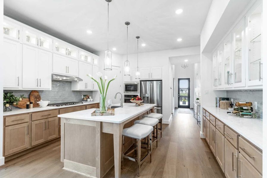 Furnished interior in a model home at Midline in Webster (Image 4).