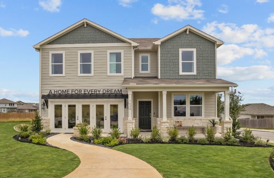 A building with a sign on it.