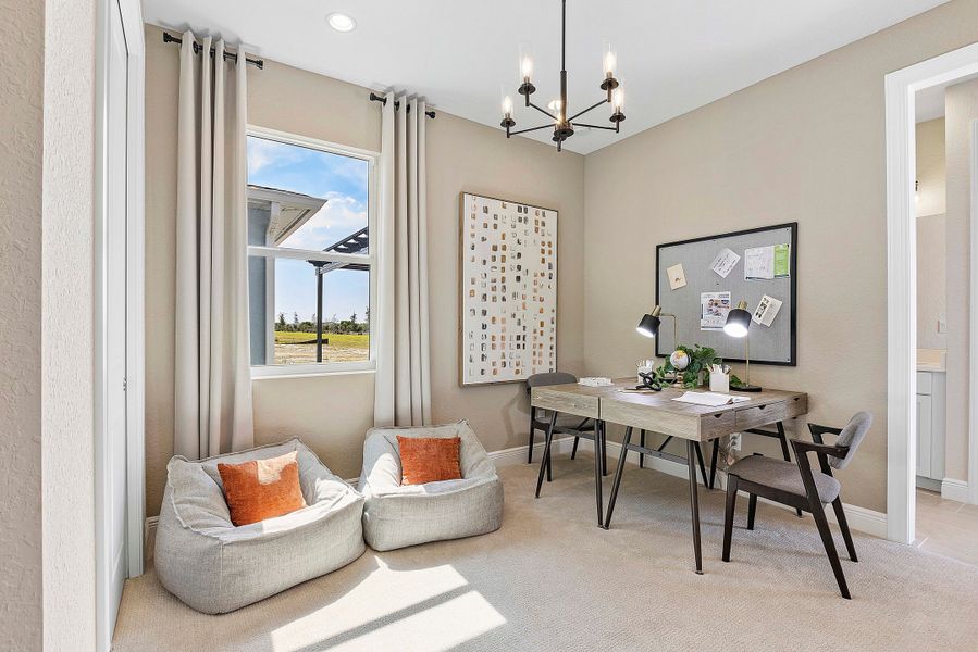 Furnished interior in a model home at The Sanctuary – Resort Collection in Punta Gorda (Image 34).