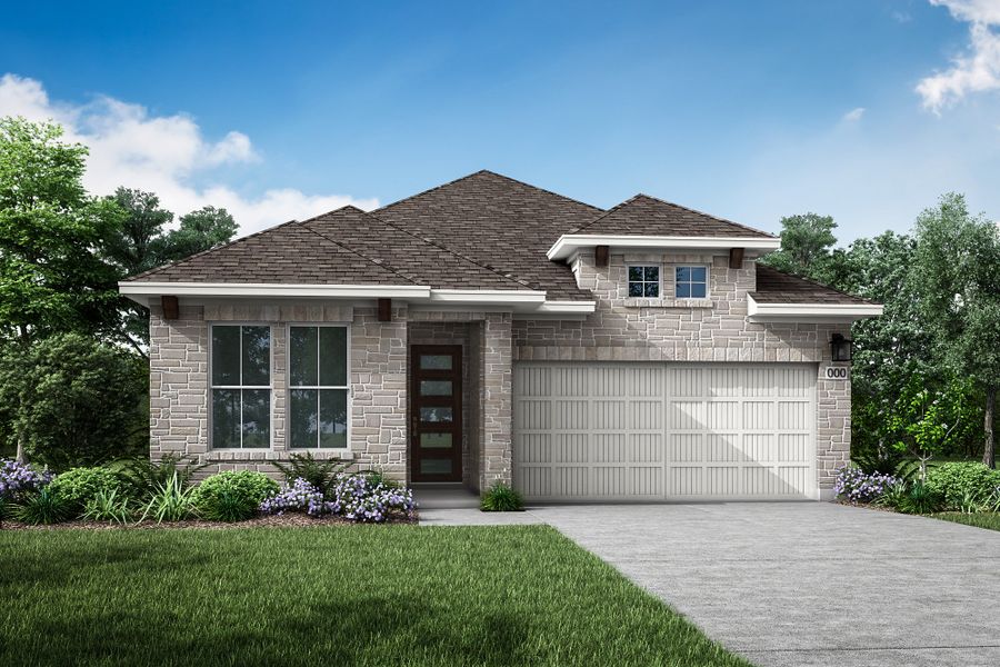 Front exterior of a home in the Arbor Collection at Heritage community, located in Dripping Springs, TX (Image 3).