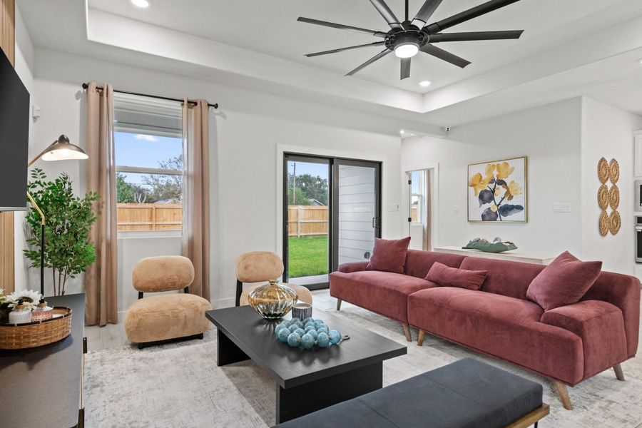 Furnished interior in a model home at Monte Cielo in Weslaco (Image 8).