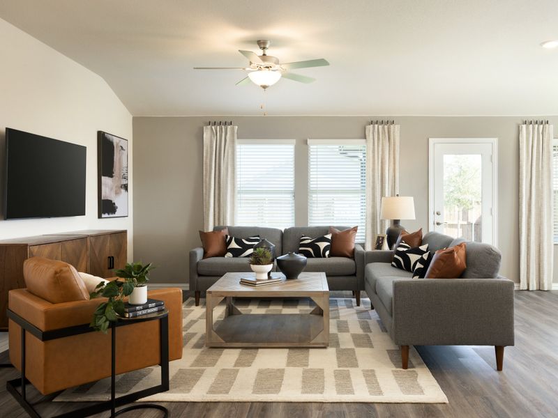 Furnished interior in a model home at River Ridge in Crandall (Image 12).
