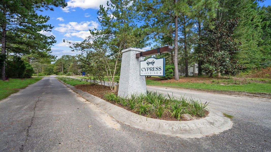 Entrance to the Cypress Landing community in Hardeeville, SC, featuring signage and landscaping (Image 8).