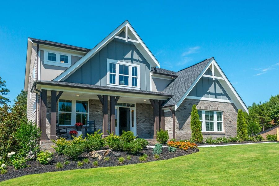 Front exterior of a home in the Twin Lakes community, located in Hoschton, GA (Image 20).