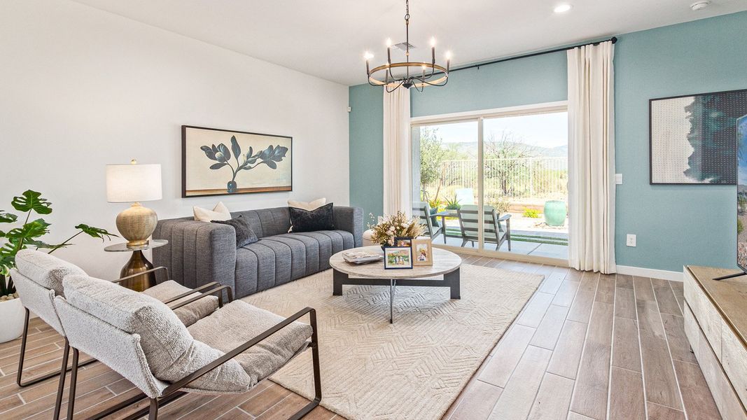 Furnished interior in a model home at Redford Estates in Tucson (Image 2).