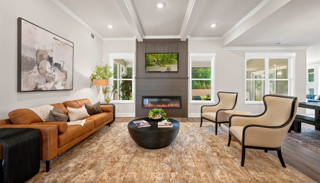 Furnished interior in a model home at Fowler Farms in Auburn (Image 111).