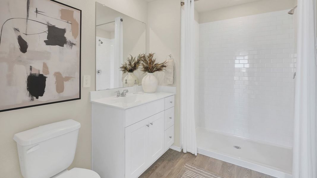 Furnished interior in a model home at Sunset Oaks in Maxwell (Image 31).