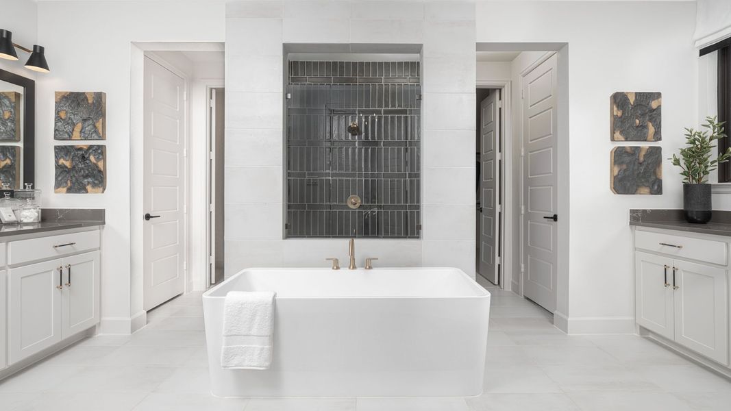 Furnished interior in a model home at Terraces 72' in Rockwall (Image 19).