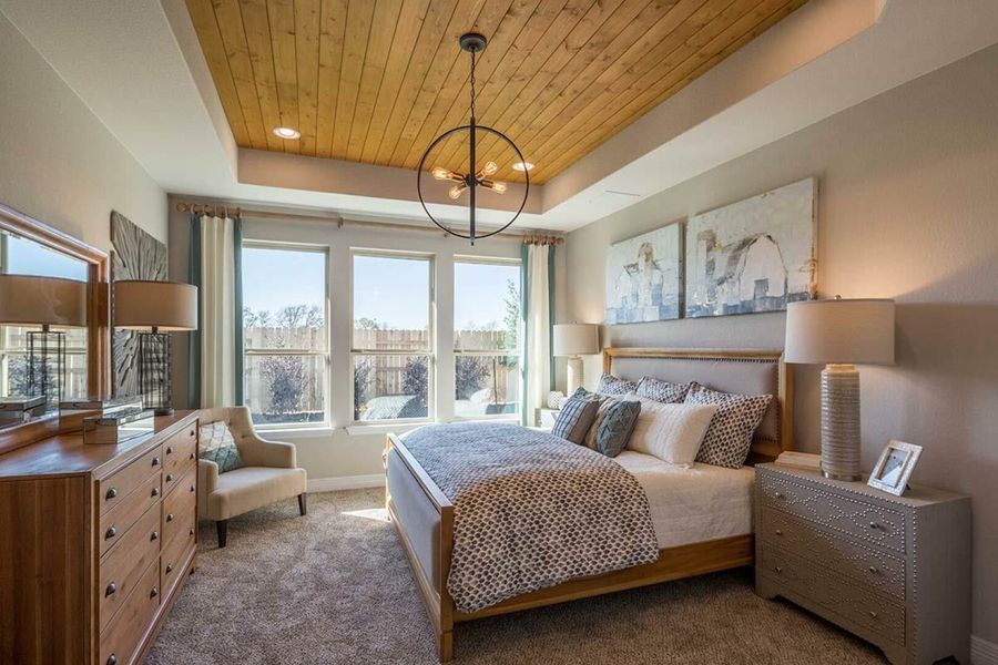 Furnished interior in a model home at Sunfield in Buda (Image 11).