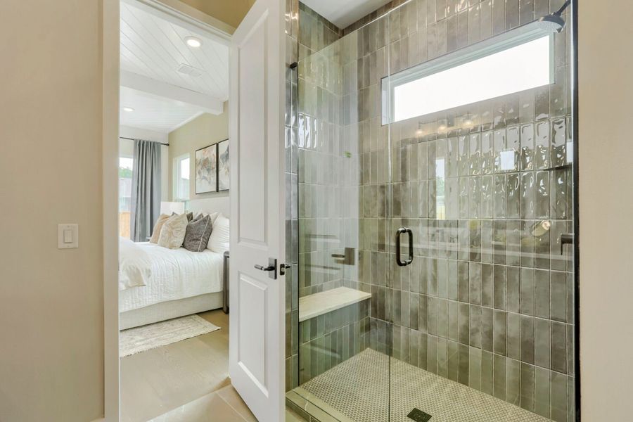 Furnished interior in a model home at Manors Collection - Freedom at Anthem in Kyle (Image 9).