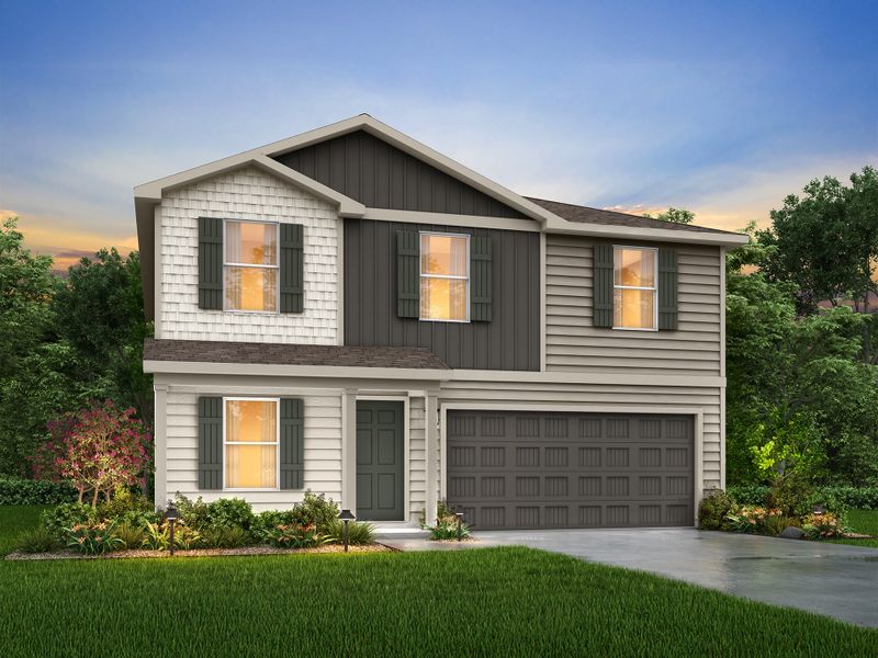 Front exterior of a home in the Splawn Ranch community, located in Killeen, TX (Image 10).