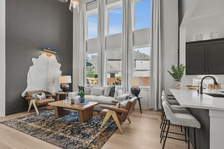 Furnished interior in a model home at The George in Richmond (Image 6).