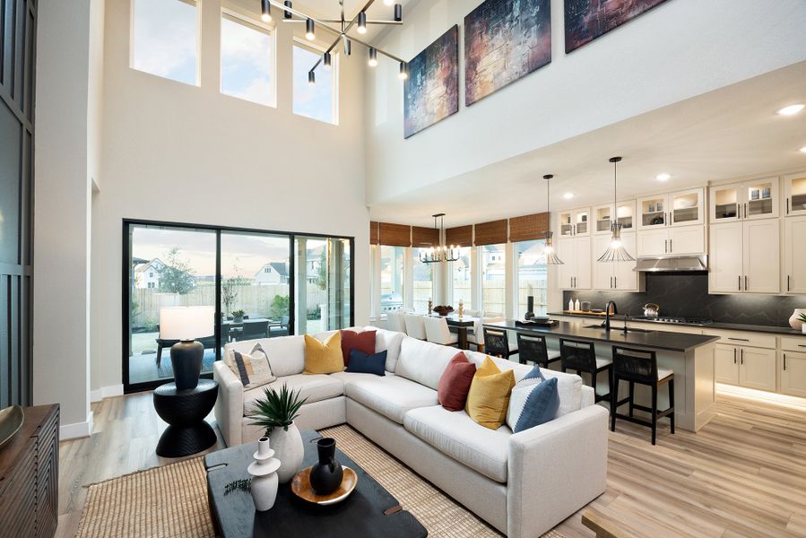 Furnished interior in a model home at Blackhawk in Pflugerville (Image 10). Furnished interior in a model home at Blackhawk in Pflugerville (Image 10).