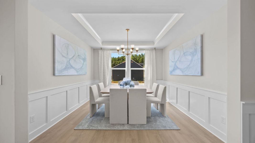 Furnished interior in a model home at Farms at Bellingham in Mooresville (Image 7).