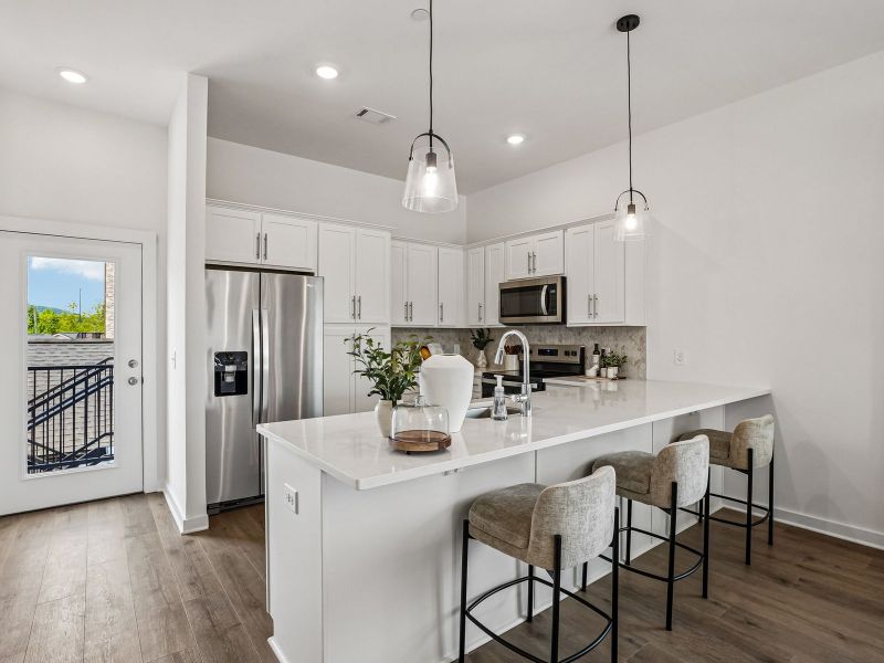 Furnished interior in a model home at Preston Park in Spring Hill (Image 8).