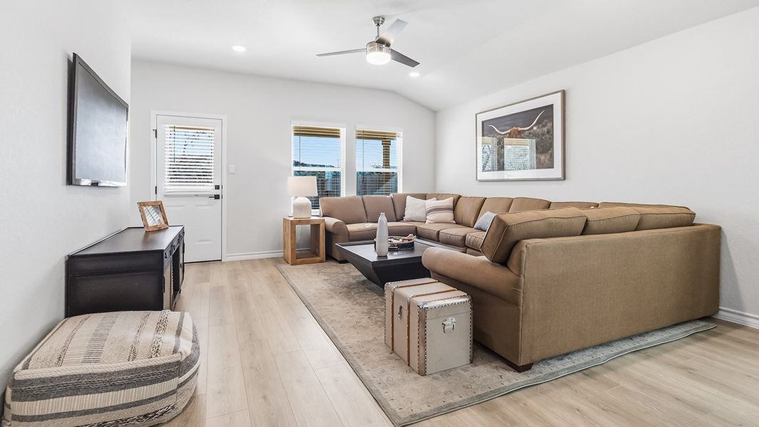 Furnished interior in a model home at The Birch at Spencer Ranch in Boerne (Image 17). Furnished interior in a model home at The Birch at Spencer Ranch in Boerne (Image 17).