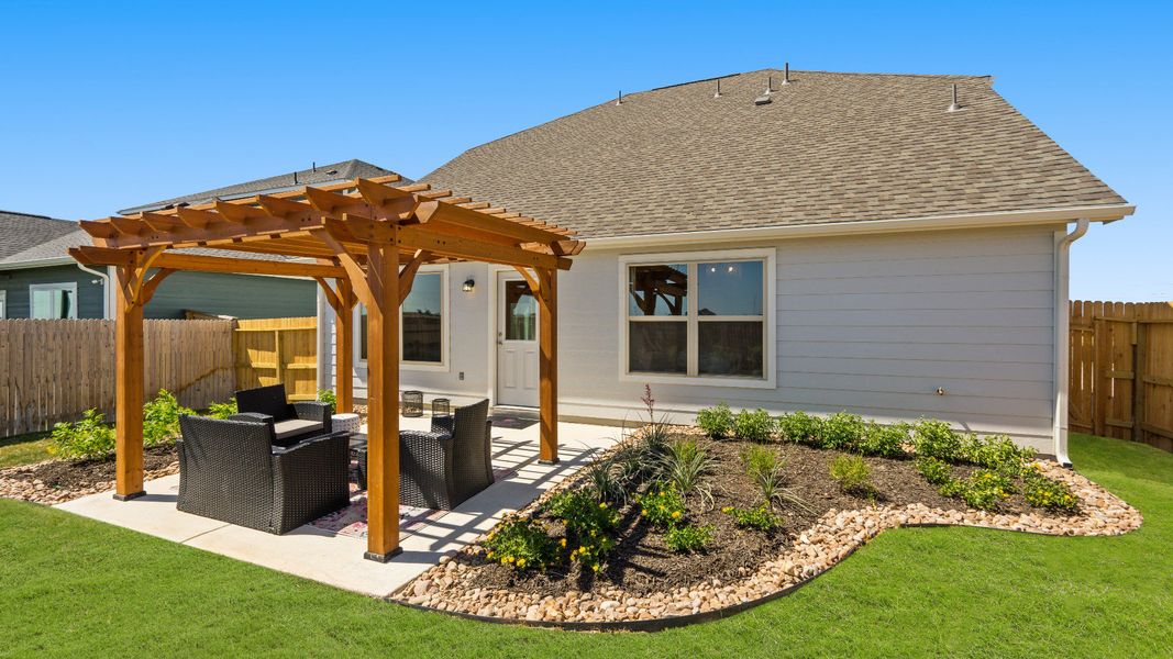 Swenson Heights model home patio image