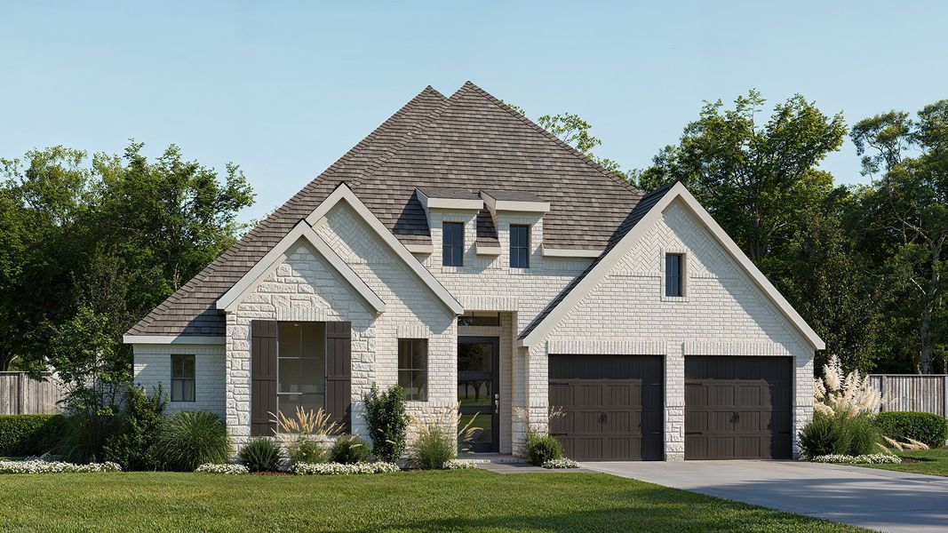 Front exterior of a home in the Serenity 55+ Active Adult community, located in Manvel, TX (Image 9).