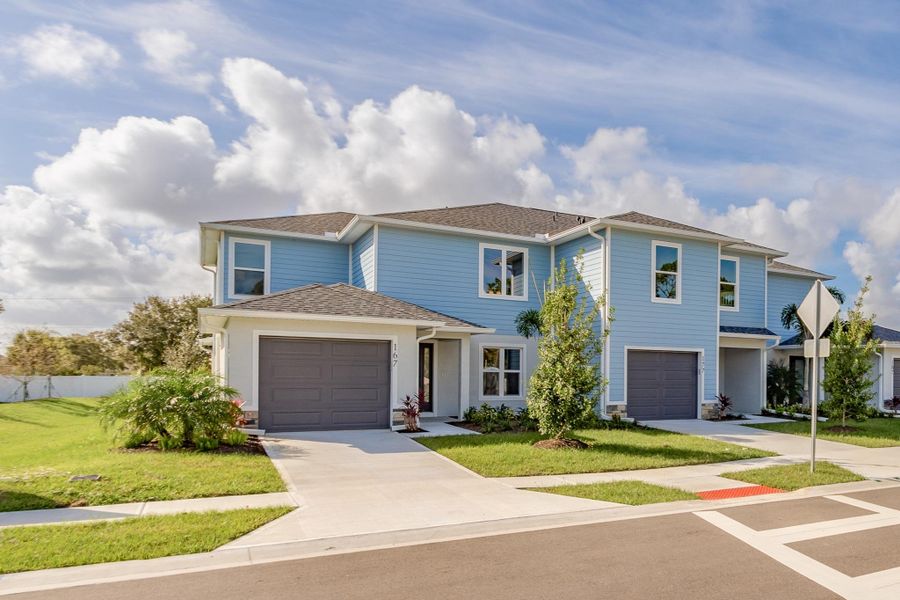 Front exterior of a home in the Hidden Woods community, located in Melbourne, FL (Image 2).