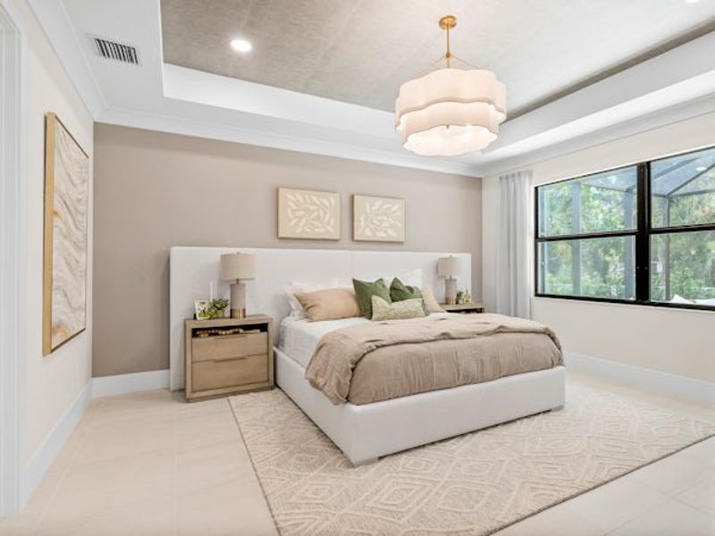 Furnished interior in a model home at Raven's Landing in Vero Beach (Image 25).