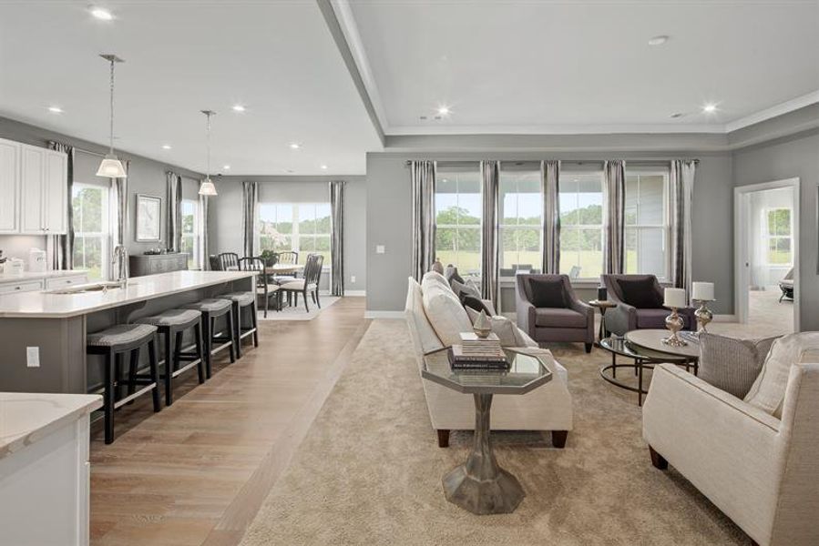 Bright, open-concept main levels create the perfect space for the next big get - together. Bright, open-concept main levels create the perfect space for the next big get - together.