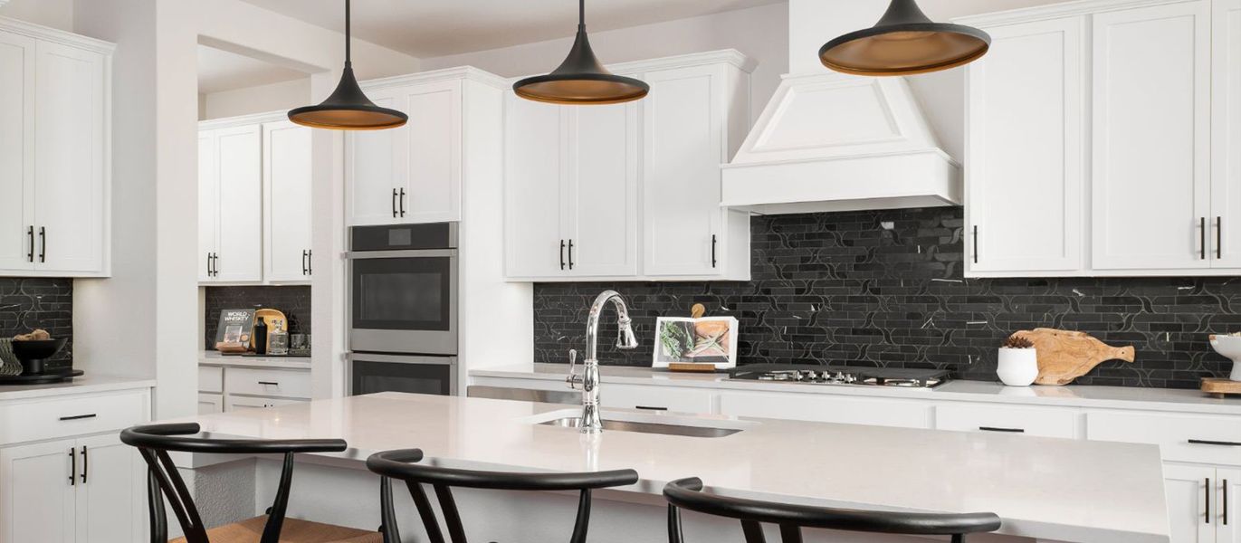 Furnished interior in a model home at View at the Reserve in Mansfield (Image 6).