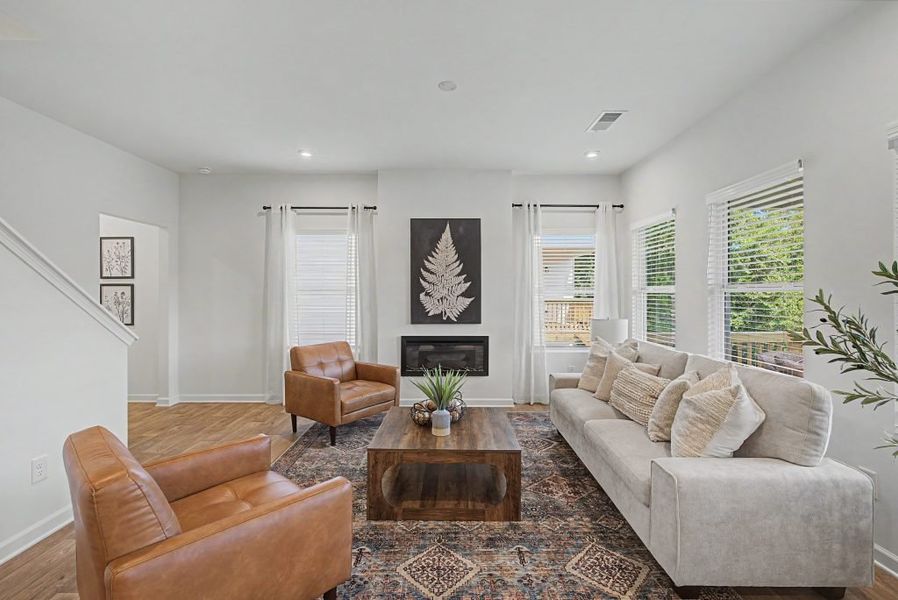 Furnished interior in a model home at The View at Groover’s Lake in Lithia Springs (Image 5).
