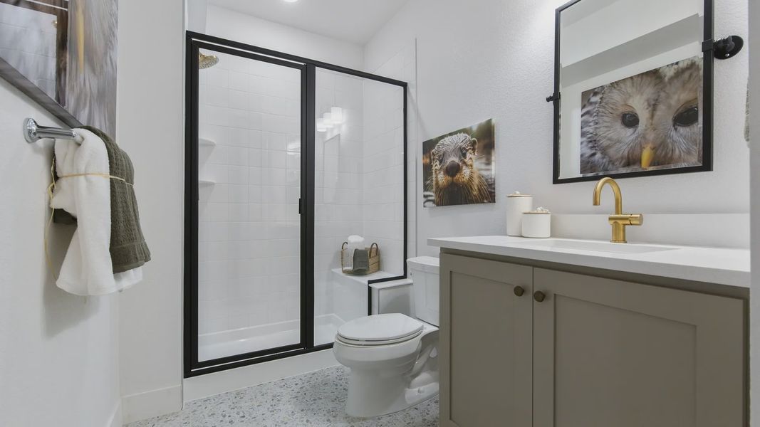 Furnished interior in a model home at Windler Single Family Homes in Aurora (Image 23).