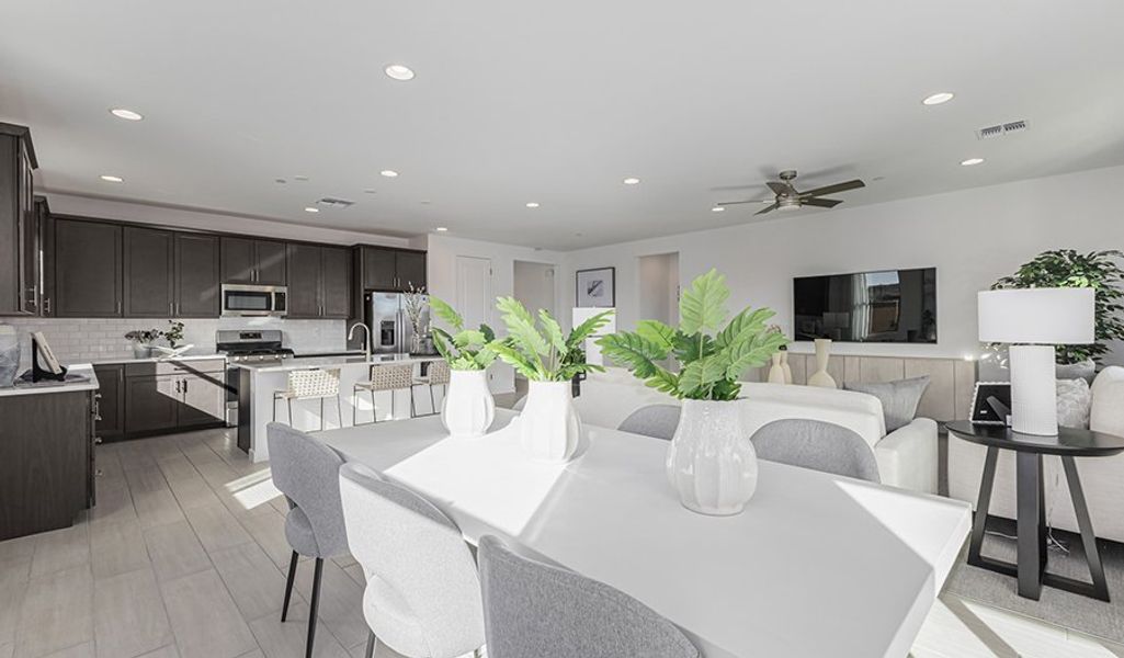 Furnished interior in a model home at Seasons at Haciendas at White Peak in Peoria (Image 6).