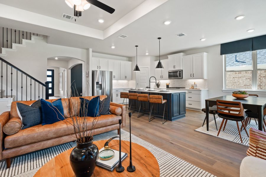 Furnished interior in a model home at Enclave at Legacy Hills: Crossings 50' in Celina (Image 5). Furnished interior in a model home at Enclave at Legacy Hills: Crossings 50' in Celina (Image 5).