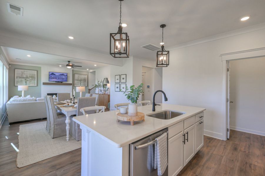 Furnished interior in a model home at Langford Farms in Gallatin (Image 30).