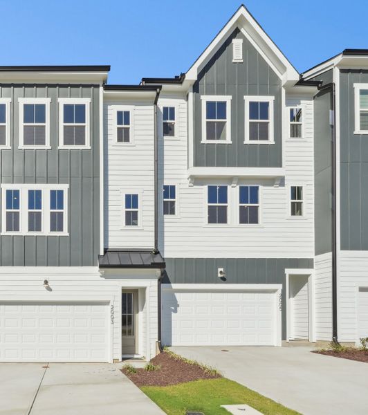 Front exterior of a home in the Twinleaf Townes community, located in Chapel Hill, NC (Image 8).